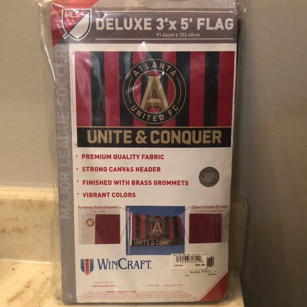 3’X5’ Atlanta United Football Club Flag.